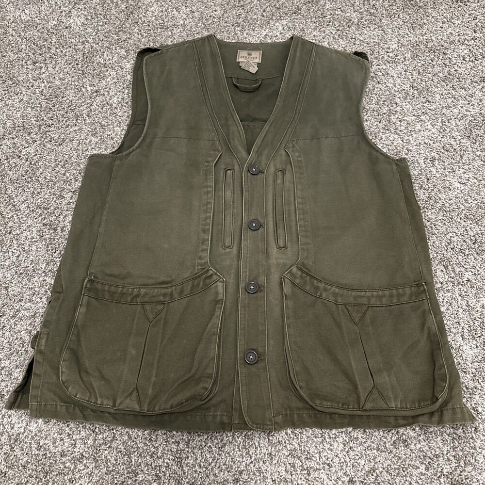 Vintage Beretta Shooting Hunting Vest Green Men’s Size 44